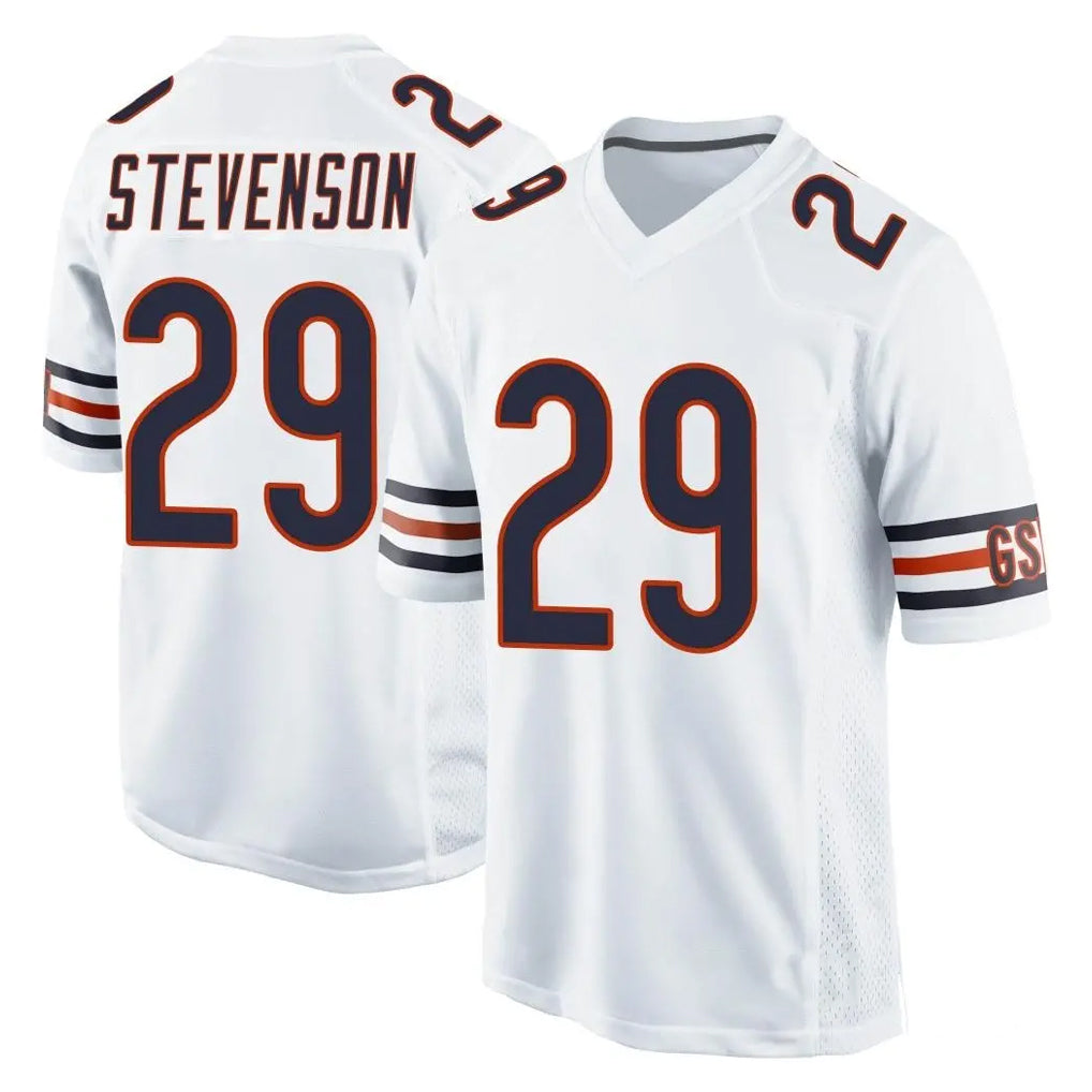C.Bears #29 Tyrique Stevenson Player White Home Game CAdoa Stitched Jerseys