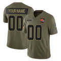 Custom C.Browns Olive 2025 Salute to Service Limited Home Game Any Name & Numbers CAdoa Stitched Jerseys