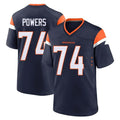 D.Broncos #74 Ben Powers Player Navy Home Game CAdoa Stitched Jerseys