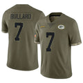 GB.Packers #7 Javon Bullard Player Olive Salute To Service Limited CAdoa Stitched Jerseys