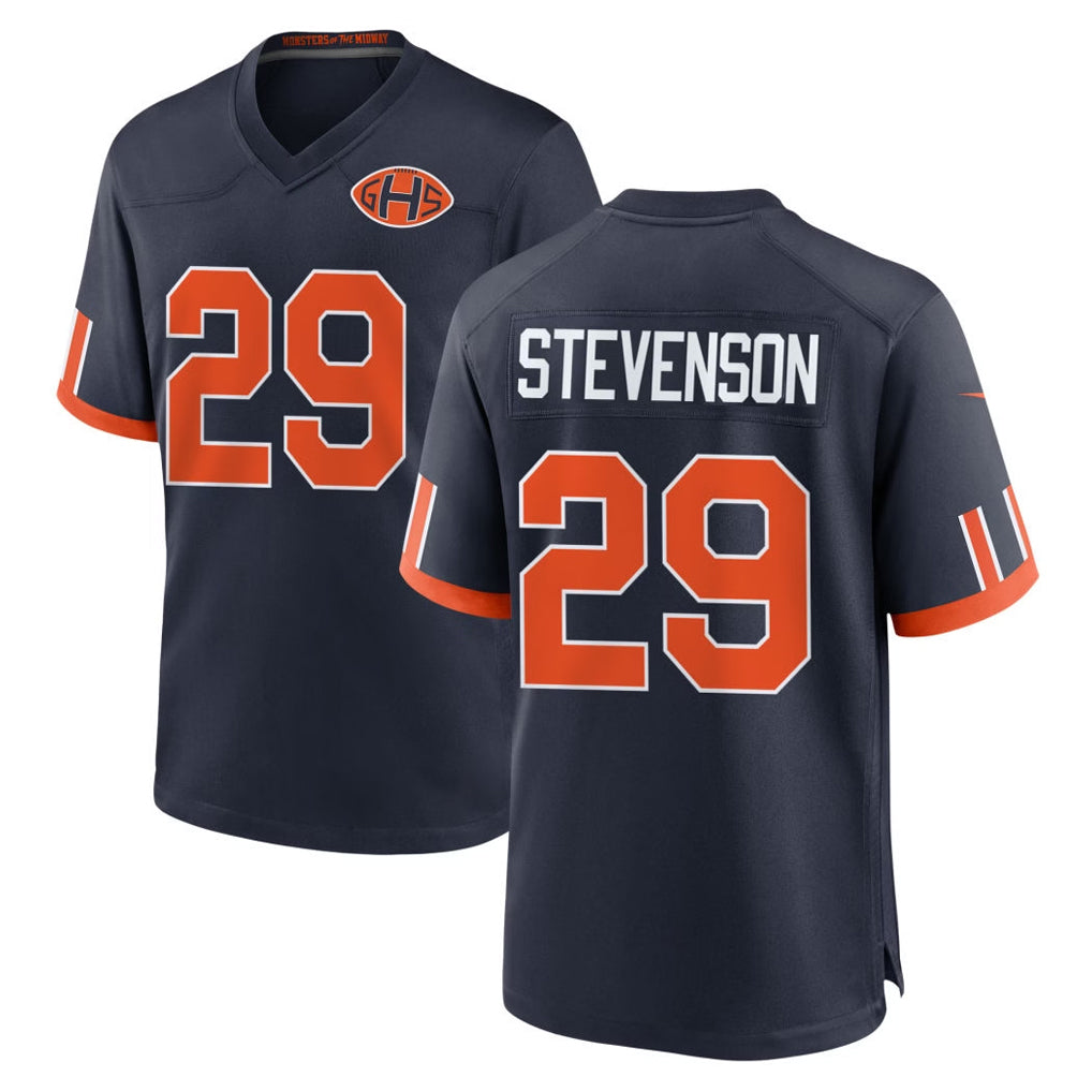 C.Bears #29 Tyrique Stevenson Player Navy 2026 Rivalries Collection Home Game CAdoa Stitched Jerseys