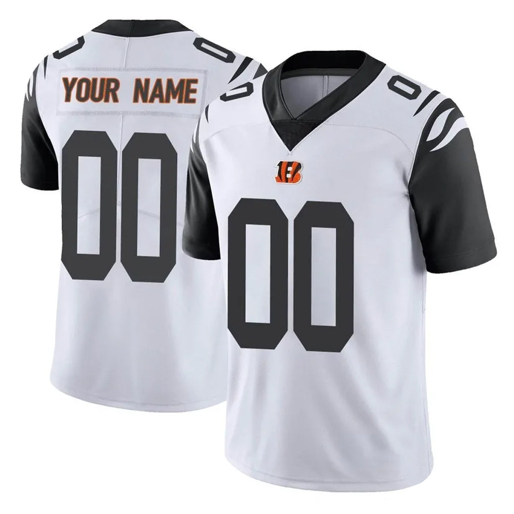 Custom C.Bengals White Color Rush Vapor Untouchable Limted Home Game Any Name & Numbers CAdoa Stitched Jerseys