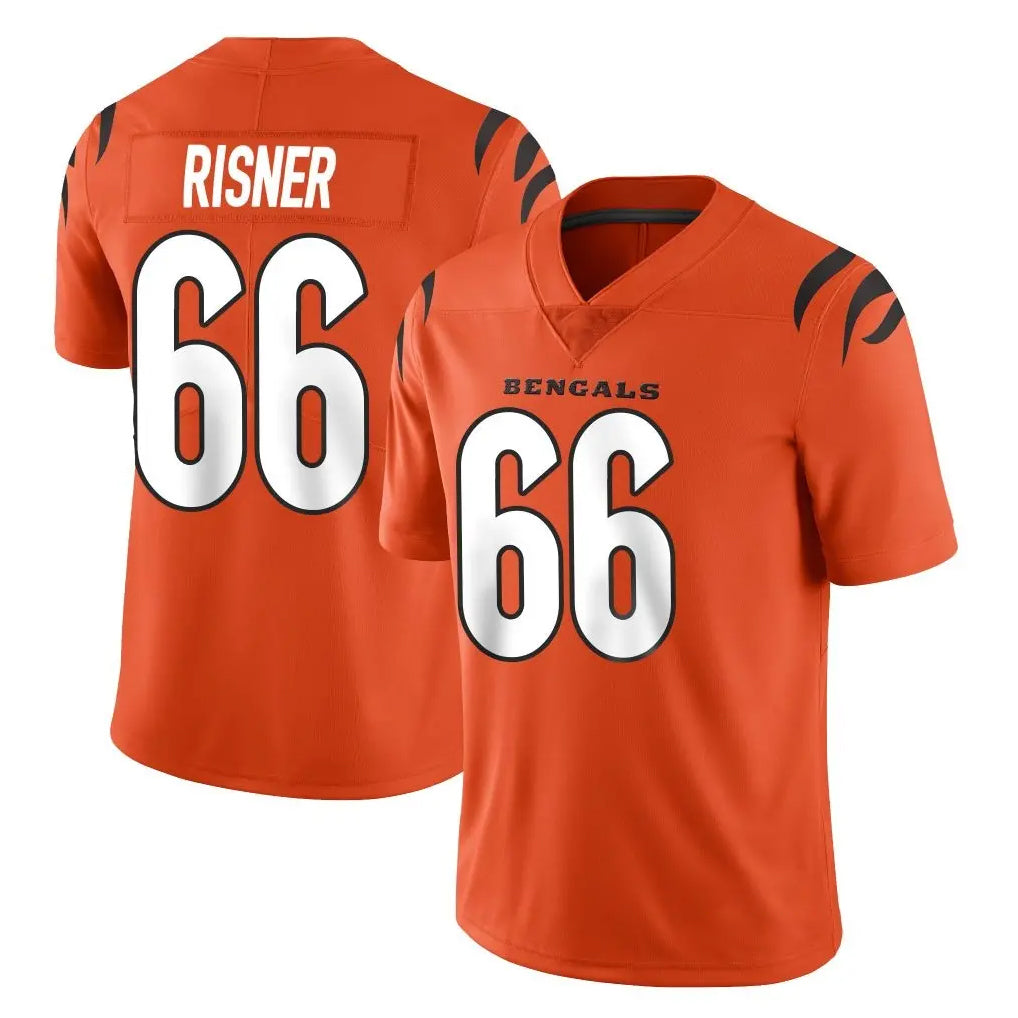 C.Bengals #66 Dalton Risner Player Orange Vapor Untouchable Limited Home Game CAdoa Stitched Jerseys