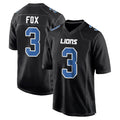 D.Lions #3 Jack Fox Player Black Fashion Home Game CAdoa Stitched Jerseys