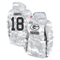 GB.Packers #18 Jonnu Smith Player Arctic Camo Salute to Service Hoodies Limited Game CAdoa Stitched Jerseys