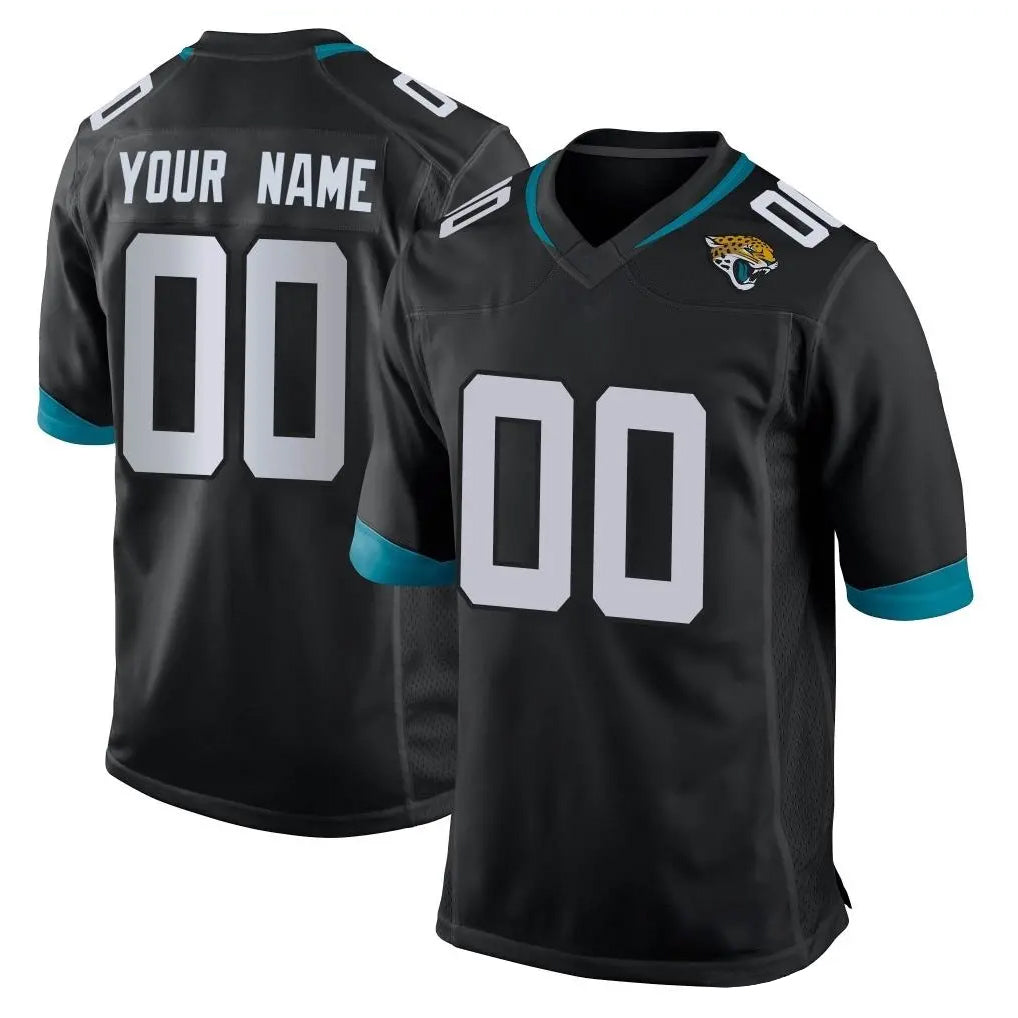 Custom J.Jaguars Black Home Game Any Name & Numbers CAdoa Stitched Jerseys