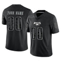 Custom P.Eagles Black Reflective Limited Home Game Any Name & Numbers CAdoa Stitched Jerseys