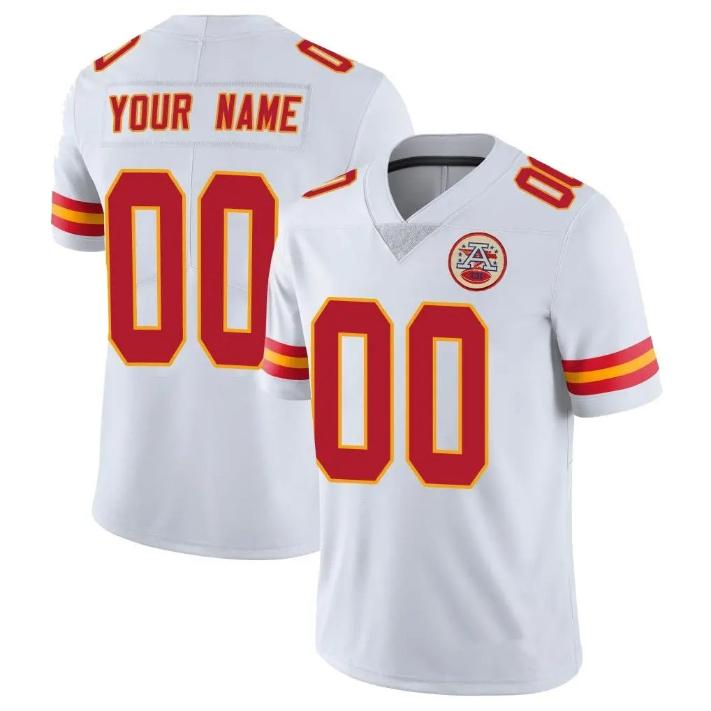 Custom KC.Chiefs White Limited Vapor Untouchable Home Game Any Name & Numbers CAdoa Stitched Jerseys