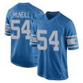 D.Lions #54 Alim McNeill Player Blue Vapor Untouchable Throwback Game CAdoa Stitched Jerseys