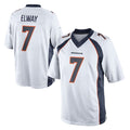 D.Broncos #7 John Elway Player White Game CAdoa Stitched Jerseys