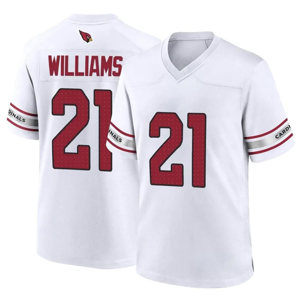 A.Cardinals #21 Garrett Williams Player White Home Game beagls Stitched Jerseys