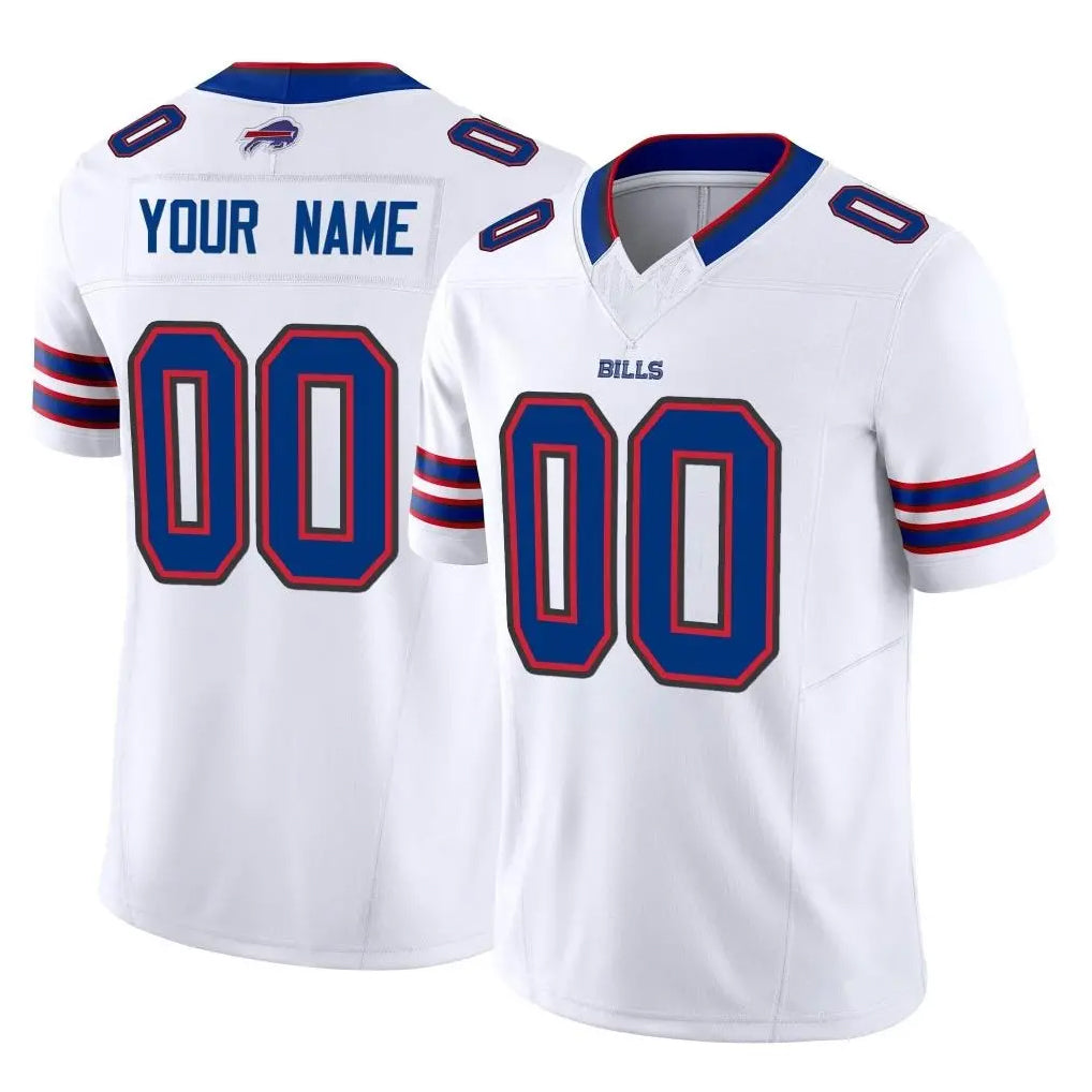 Custom B.Bills White Vapor F.U.S.E. Limited Home Game Any Name & Numbers CAdoa Stitched Jerseys