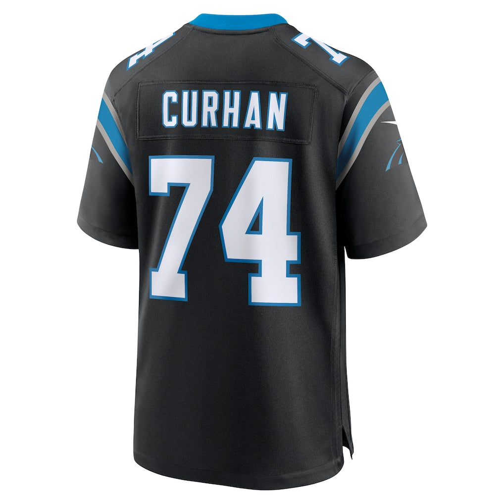 CAdoa C.Panthers #74 Jake Curhan Black Team Game Jersey