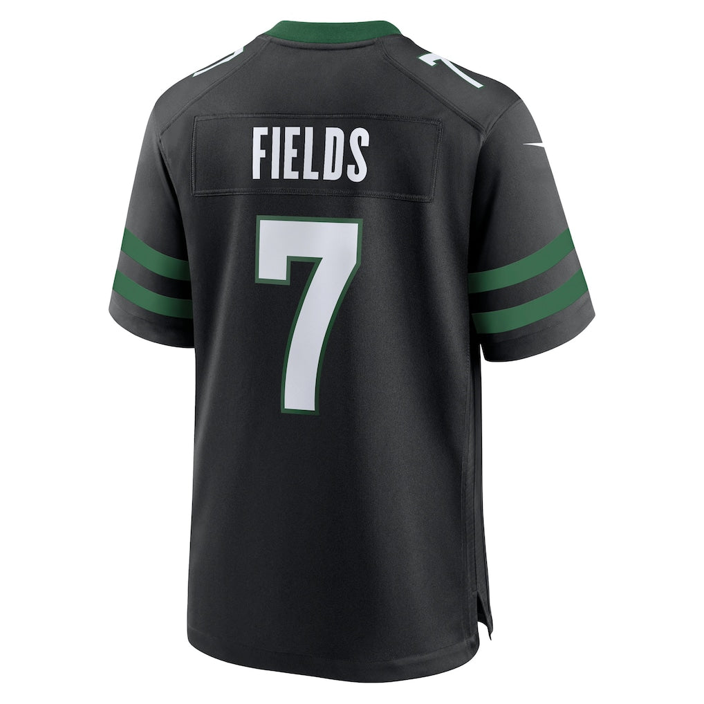 CAdoa NY.Jets #7 Justin Fields Stealth Black Game Jersey