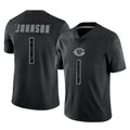 C.Bears #1 Jaylon Johnson Player Black REFLECTIVE Limited Game CAdoa Stitched Jerseys