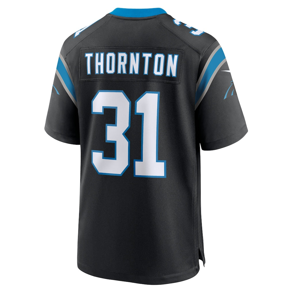 CAdoa C.Panthers #31 Corey Thornton Black Team Game Jersey