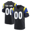 Custom LA.Rams Black Midnight Rivalries Collection Home Game Any Name & Numbers CAdoa Stitched Jerseys