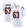 C.Bengals #63 Dylan Fairchild Player White Home Game CAdoa Stitched Jerseys