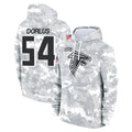 A.Falcons #54 Brandon Dorlus Player Camo Arctic Salute to Service Hoodies Limited CAdoa Stitched Jerseys