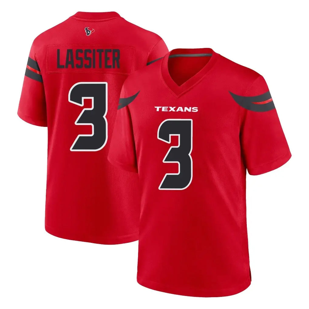 H.Texans #3 Kamari Lassiter Player Red Alternate Home Game CAdoa Stitched Jerseys