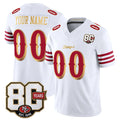 Custom SF.49ers White Limited 80th Rivalries Collection Home Game Any Name & Numbers CAdoa Stitched Jerseys