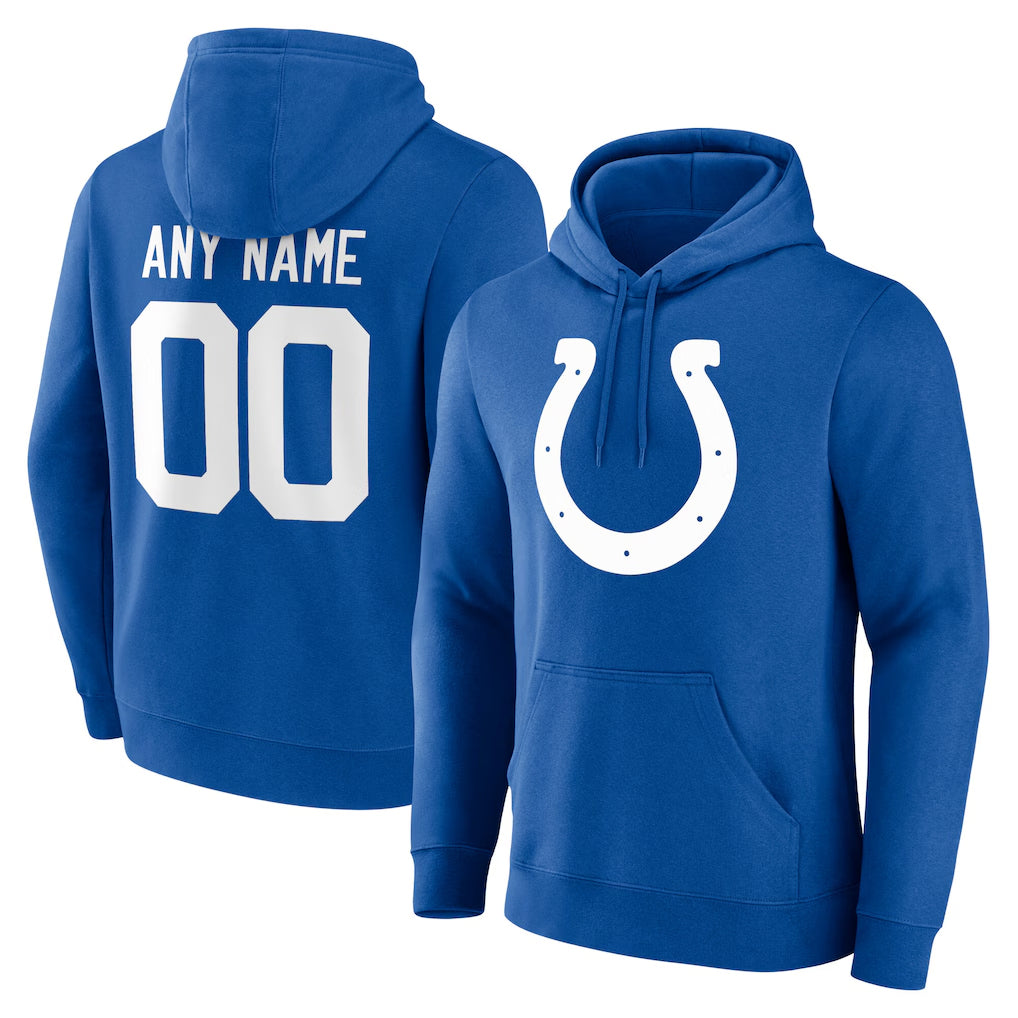 Custom IN.Colts Royal Pullover Hoodie Limited Any Name & Numbers CAdoa Stitched Jerseys