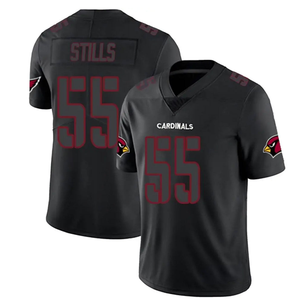 A.Cardinals #55 Dante Stills Player Black Impact Limited Home Game beagls Stitched Jerseys
