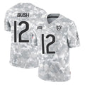 C.Bears #12 Devin Bush Player Arctic Camo Salute to Service Limited CAdoa Stitched Jerseys