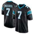 C.Panthers #7 Tre'von Moehrig Player Black Home Game CAdoa Stitched Jerseys