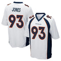 D.Broncos #93 D.J. Jones Player White Game CAdoa Stitched Jerseys