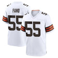 C.Browns #55 Spencer Fano Player White Home Game CAdoa Stitched Jerseys