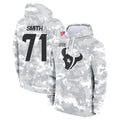 H.Texans #71 Braden Smith Player Arctic Camo Salute to Service Hoodies Limited Game CAdoa Stitched Jerseys