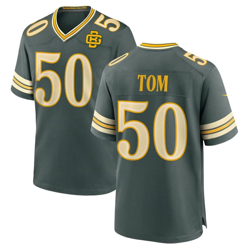 GB.Packers #50 Zach Tom Player Green 2026 Rivalries Collection Home Game CAdoa Stitched Jerseys