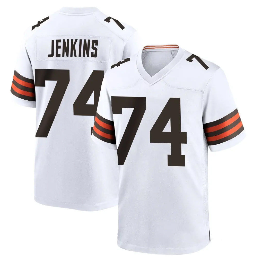 C.Browns #74 Elgton Jenkins Player White Home Game CAdoa Stitched Jerseys