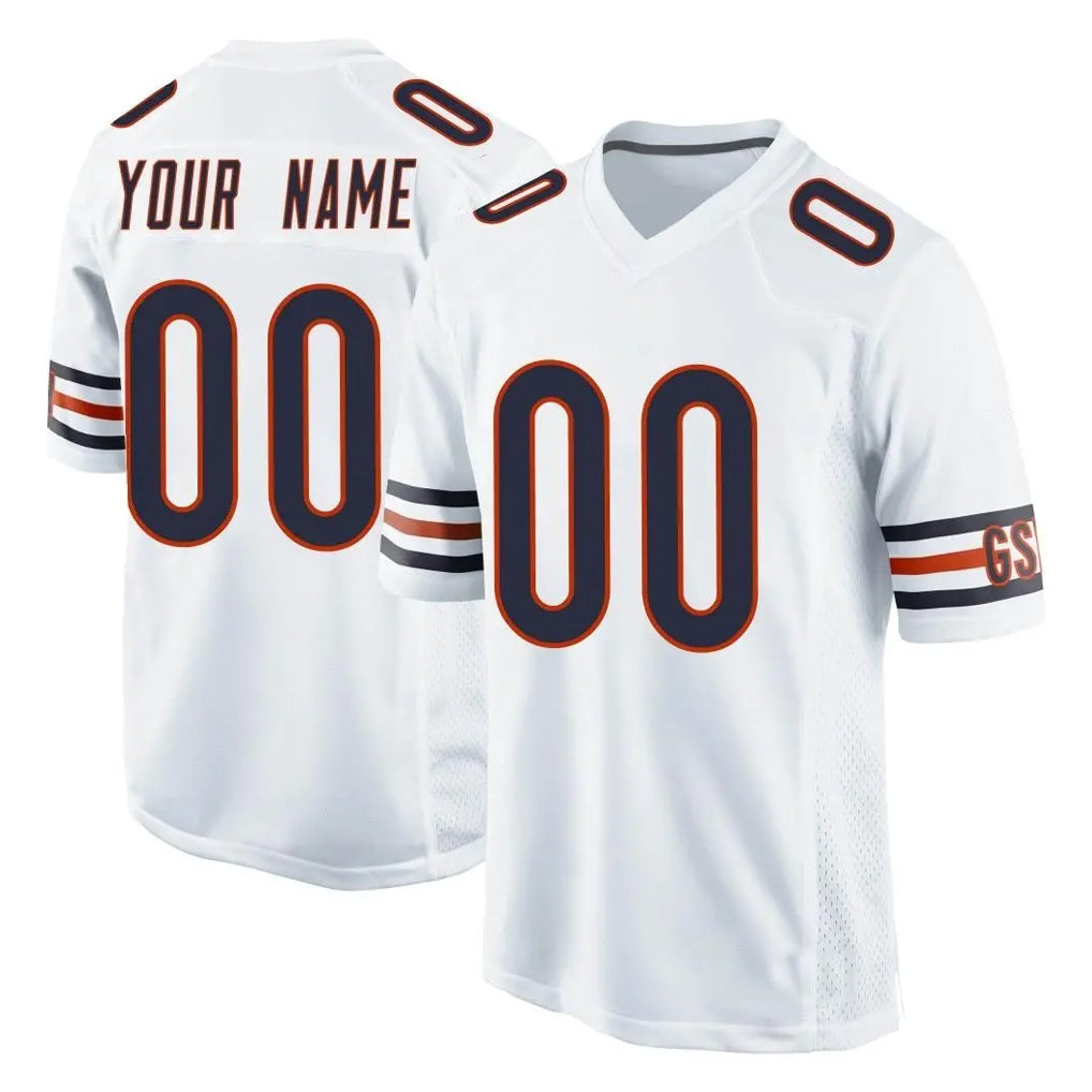 Custom C.Bears White Home Game Any Name & Numbers CAdoa Stitched Jerseys