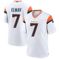 D.Broncos #7 John Elway Player White Home Game CAdoa Stitched Jerseys