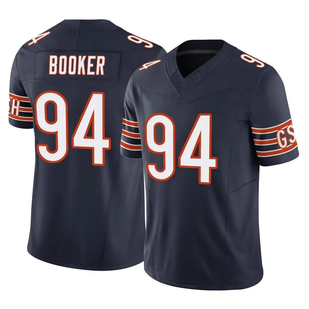 C.Bears #94 Austin Booker Player Navy Vapor F.U.S.E. Limited Home Game CAdoa Stitched Jerseys