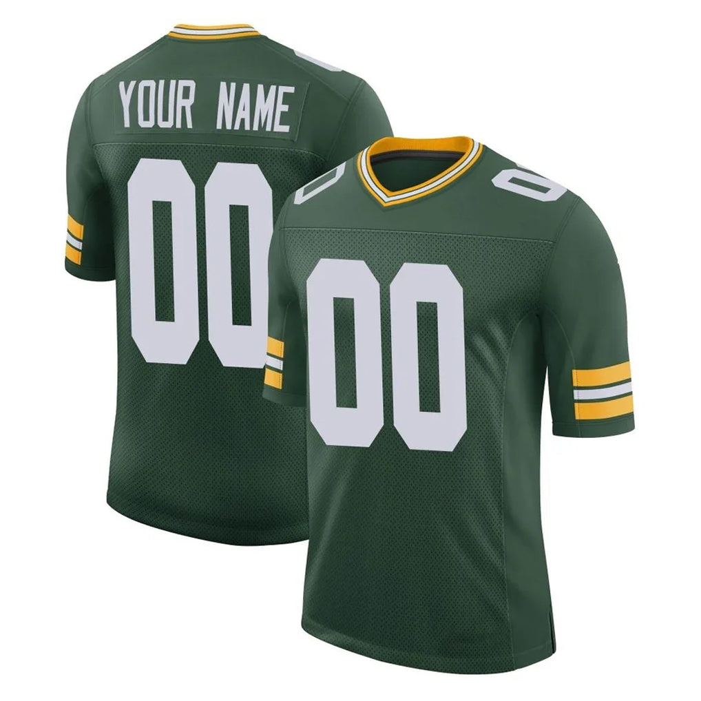 Custom GB.Packers Green Limited Classic Home Game Any Name & Numbers CAdoa Stitched Jerseys