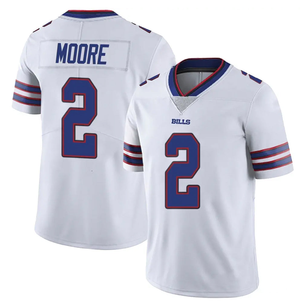 B.Bills #2 DJ Moore Player White Vapor Untouchable Limited CAdoa Stitched Jerseys