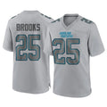C.Panthers #25 Jonathon Brooks Player Gray Atmosphere Fashion Game CAdoa Stitched Jerseys