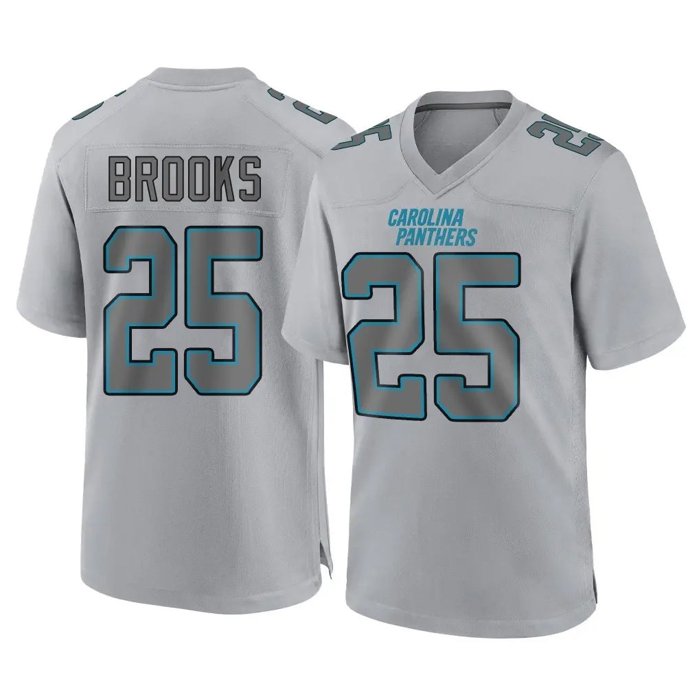 C.Panthers #25 Jonathon Brooks Player Gray Atmosphere Fashion Game CAdoa Stitched Jerseys