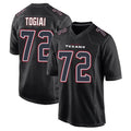 H.Texans #72 Tommy Togiai Player Black Fashion Home Game CAdoa Stitched Jerseys