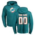 Custom M.Dolphins Aqua LOGO Pullover Hoodies Limited Any Name & Numbers CAdoa Stitched Jerseys