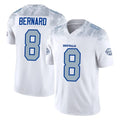 B.Bills #8 Terrel Bernard Player White Rivalries Collection Limited Game CAdoa Stitched Jerseys