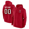 Custom TB.Buccaneers Red LOGO Pullover Hoodie Home Game Any Name & Numbers CAdoa Stitched Jerseys