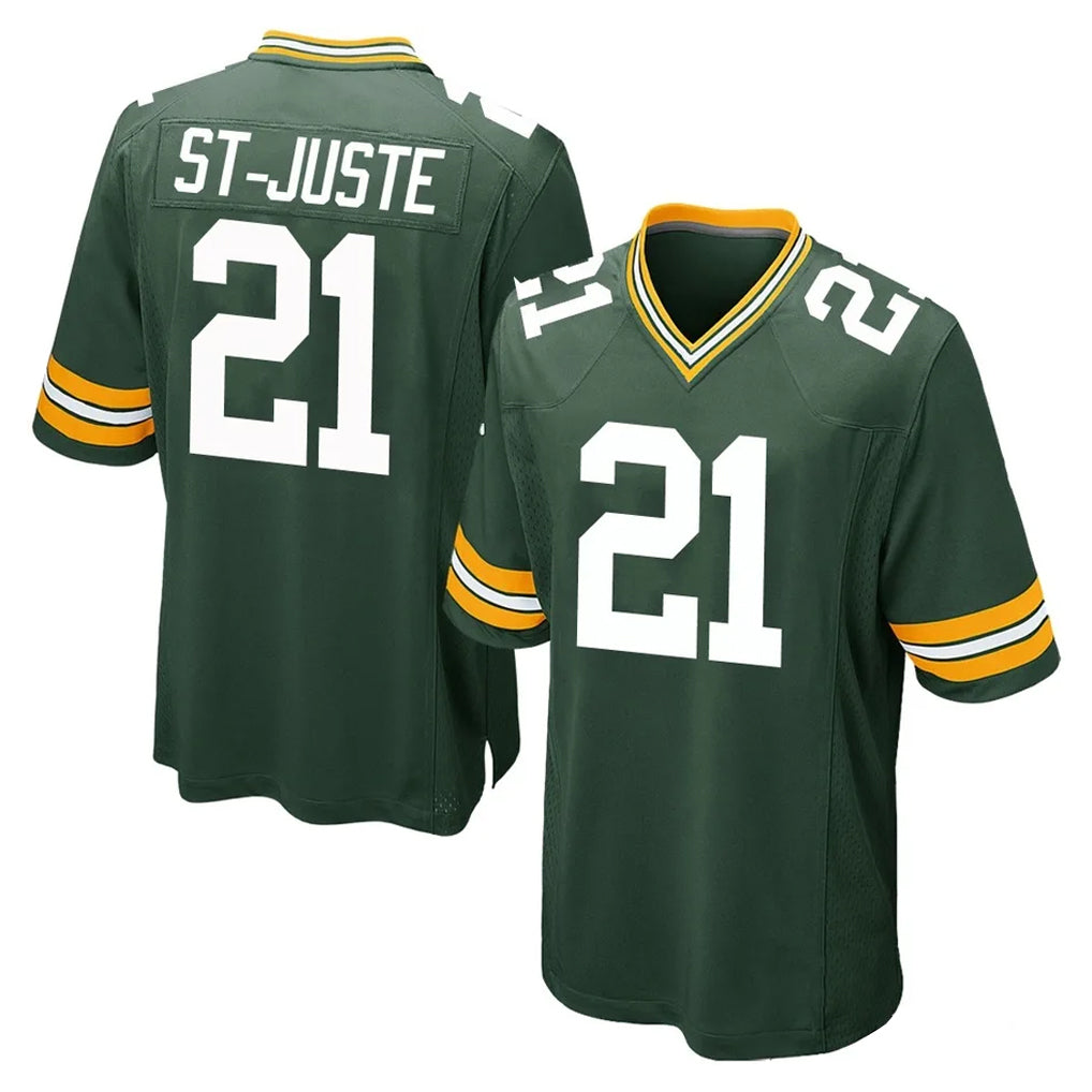 GB.Packers #21 Benjamin St-Juste Player Green Home Game CAdoa Stitched Jerseys