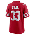CAdoa SF.49ers #33 Siran Neal Scarlet Team Game Jersey