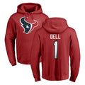 H.Texans #1 Tank Dell Player Red Pro Line Pullover Hoodie Limited Game CAdoa Stitched Jerseys