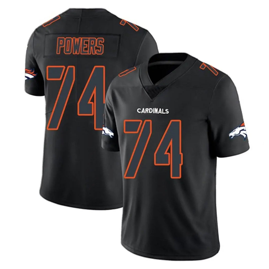 D.Broncos #74 Ben Powers Player Black Impact Limited Game CAdoa Stitched Jerseys