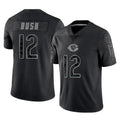 C.Bears #12 Devin Bush Player Black REFLECTIVE Limited Game CAdoa Stitched Jerseys